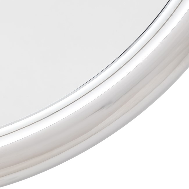 Reflective Chrome Round Mirror - Specchio - Caspian House