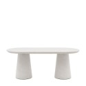 FOL106129 Stone Effect Oval Dining Table - Seats 6 - Pedra - Caspian House