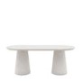 Stone Effect Oval Dining Table - Seats 6 - Pedra - Caspian House