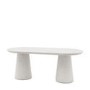 Stone Effect Oval Dining Table - Seats 6 - Pedra - Caspian House