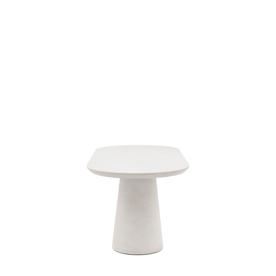 Stone Effect Oval Dining Table - Seats 6 - Pedra - Caspian House