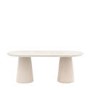 Travertine Oval Dining Table - Seats 6 - Pedra - Caspan House