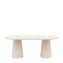 Travertine Oval Dining Table - Seats 6 - Pedra - Caspian House