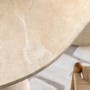 Travertine Oval Dining Table - Seats 6 - Pedra - Caspan House