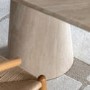 Travertine Oval Dining Table - Seats 6 - Pedra - Caspan House