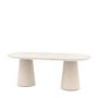 Travertine Oval Dining Table - Seats 6 - Pedra - Caspan House