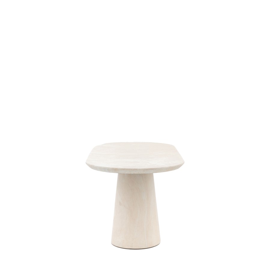 Travertine Oval Dining Table - Seats 6 - Pedra - Caspian House