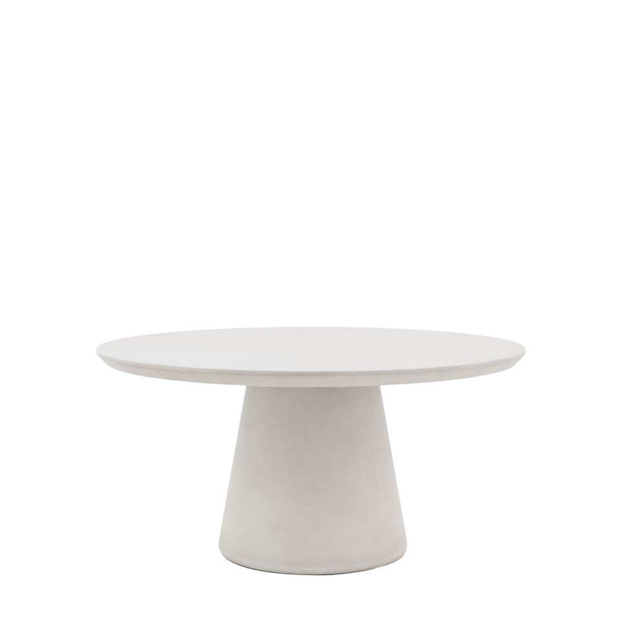 Stone Effect Round Dining Table - Seats 4 - Pedra - Caspian House 