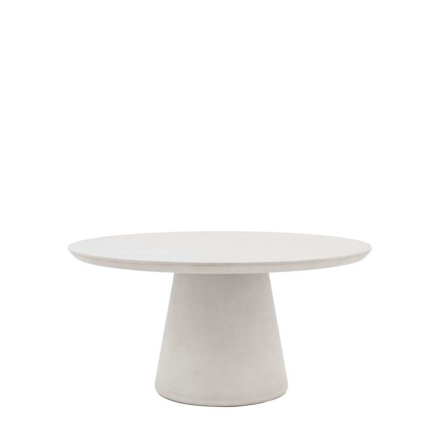 Stone Effect Round Dining Table - Seats 4 - Pedra - Caspian House