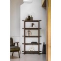 FOL106134 Tall Smoked Oak Bookcase- Siya - Caspian House
