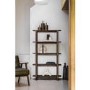 Tall Smoked Oak Bookcase- Siya - Caspian House