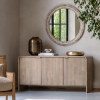 Mango Wood 3 Doors Sideboard - Colonna - Caspian House