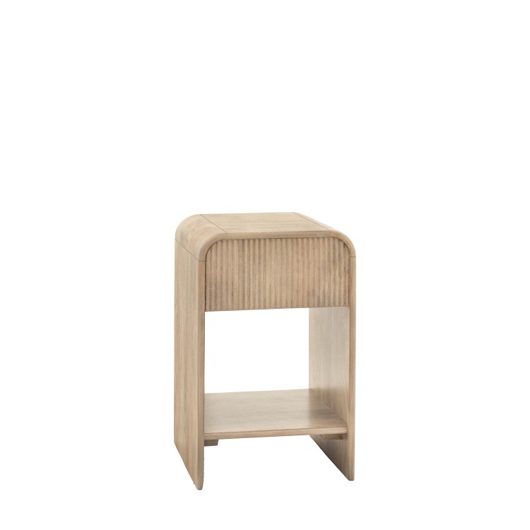 Mango Wood 1 Drawer Side Table - Colonna - Caspian House