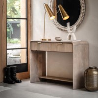 Mango Wood 2 Drawer Console Table - Colonna -  Caspian House Mango Wood 2 Drawer Console Table - Colonna -  Caspian House