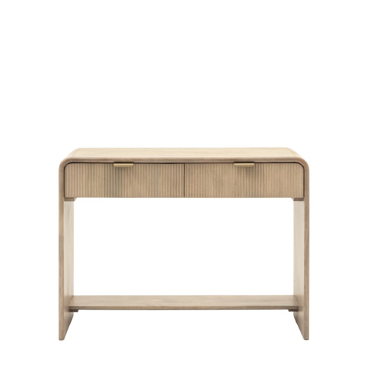 Mango Wood 2 Drawer Console Table - Colonna -  Caspian House