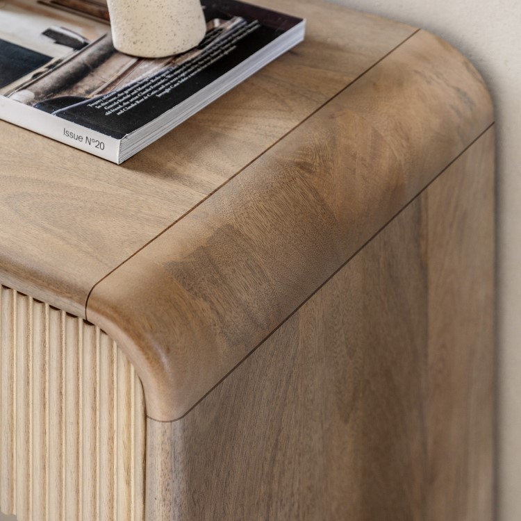 Mango Wood 2 Drawer Console Table - Colonna -  Caspian House