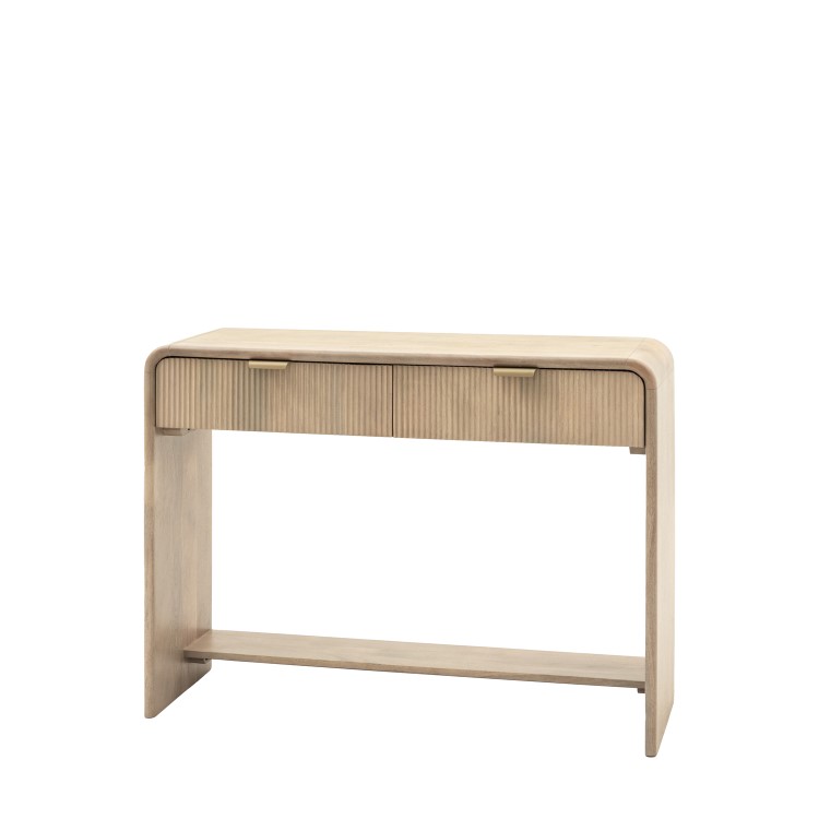 Mango Wood 2 Drawer Console Table - Colonna -  Caspian House