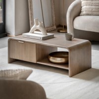 Mango Wood 1 Drawer Coffee Table - Colonna- Caspian House