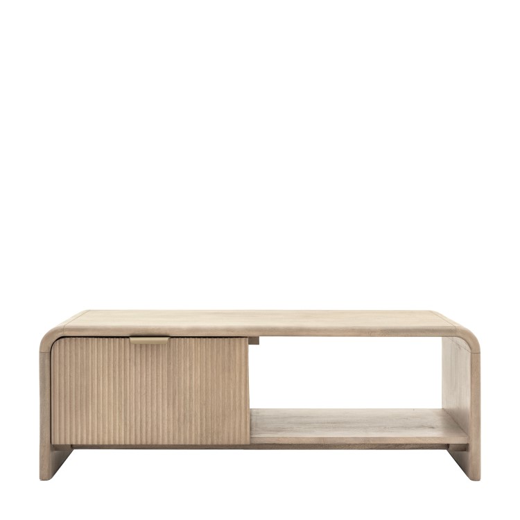 Mango Wood 1 Drawer Coffee Table - Colonna- Caspian House