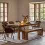 Natural Mango Wood Dining Table 200cm - Iowa - Caspian House