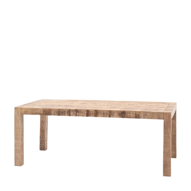 Natural Mango Wood Dining Table 200cm - Iowa - Caspian House