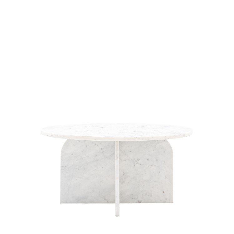 Marble Coffee Table White - Amalfi  - Caspian House