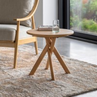 Natural Wood Side Table - Korsa - Caspian House