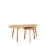 Solid Oak Nest of 2 Coffee Tables - Madrid - Caspian House