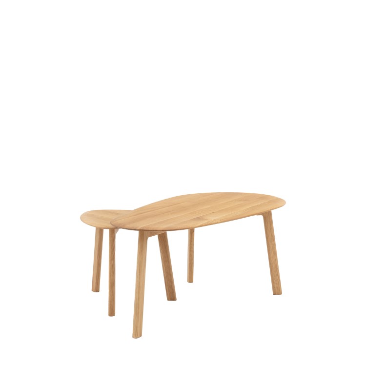 Solid Oak Nest of 2 Coffee Tables - Madrid - Caspian House