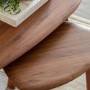 Walnut Organic Shaped Nest of 2 Coffee Tables - Madrid - Caspian House