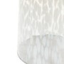 Textured Glass White Side Table - Murano - Caspian Hosue