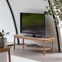 FOL106159 Large Solid Oak TV Stand with Shelf - TV's up to 65" - Wycombe - Caspian House