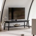 FOL106160 Large Black TV Stand with Shelf - TV's up to 65" - Wycombe - Caspian House
