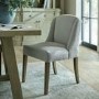 Set of 2 Grey Fabric Dining Chairs - Compton