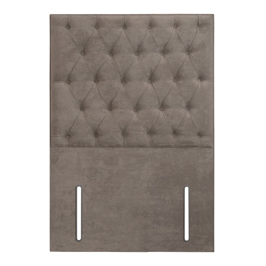 Kensington Beige Fabric Single Chesterfield Headboard - Langston