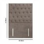 Kensington Beige Fabric Single Chesterfield Headboard - Langston