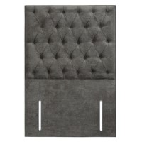 Grey Fabric Single Chesterfield Headboard - Langston