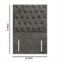 Grey Fabric Single Chesterfield Headboard - Langston