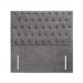 Grey Fabric Super King Chesterfield Headboard - Langston