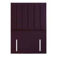Velvet Burgundy Single Headboard with Vertical Stripe - Langston