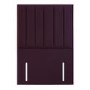 Velvet Burgundy Single Headboard with Vertical Stripe - Langston