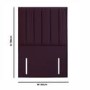 Velvet Burgundy Single Headboard with Vertical Stripe - Langston