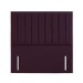 Velvet Burgundy Double Headboard with Vertical Stripe - Langston