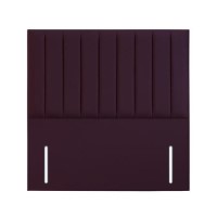 Velvet Burgundy King Size Headboard with Vertical Stripe - Langston