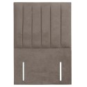 FOL106193 Taupe Fabric Single Headboard with Vertical Stripe - Langston