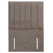 Taupe Fabric Single Headboard with Vertical Stripe - Langston