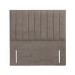Taupe Fabric Small Double Headboard with Vertical Stripe - Langston