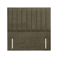Kensington Beige Fabric Double Headboard with Vertical Stripe - Langston