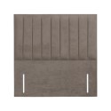 FOL106195 Taupe Fabric Double Headboard with Vertical Stripe - Langston