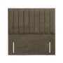Kensington Beige Fabric Double Headboard with Vertical Stripe - Langston